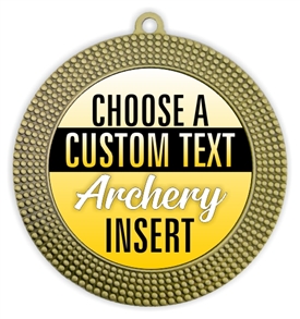 Archery Full Color Custom Text Insert Medal