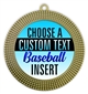 Baseball Full Color Custom Text Insert Medal