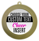 Cheer Full Color Custom Text Insert Medal