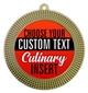 Culinary Full Color Custom Text Insert Medal