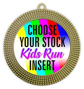 Kids Run Full Color Insert Medal