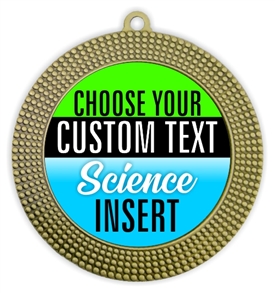 Science Full Color Custom Text Insert Medal