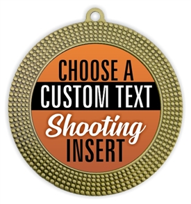 Shooting Full Color Custom Text Insert Medal