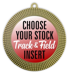 Track and Field Full Color Insert Medal