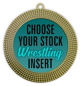 Wrestling Full Color Insert Medal