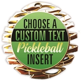 Pickleball Full Color Custom Text Insert Medal