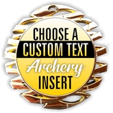 Archery Full Color Custom Text Insert Medal