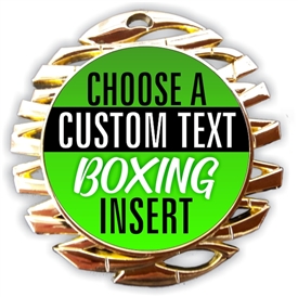 Boxing Full Color Custom Text Insert Medal