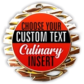 Culinary Full Color Custom Text Insert Medal