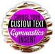 Gymnastics Full Color Custom Text Insert Medal