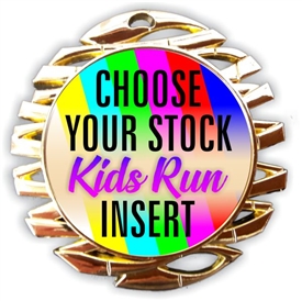 Kids Run Full Color Insert Medal