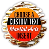 Martial Arts Full Color Custom Text Insert Medal