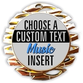 Music Full Color Custom Text Insert Medal