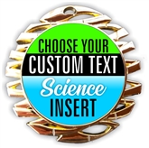 Science Full Color Custom Text Insert Medal