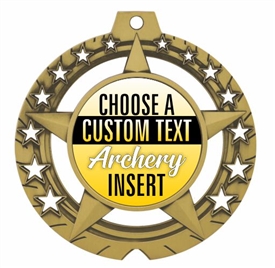 Archery Full Color Custom Text Insert Medal