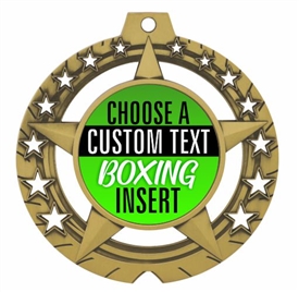 Boxing Full Color Custom Text Insert Medal