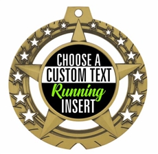 Running Full Color Custom Text Insert Medal