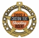 Shooting Full Color Custom Text Insert Medal