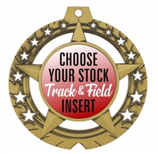 Track and Field Full Color Insert Medal