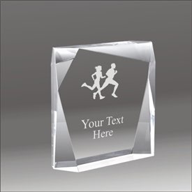 Jewel Bevel cross country running acrylic award