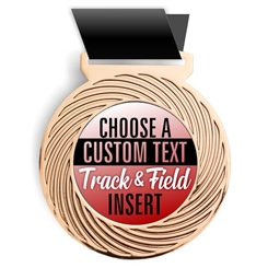 Track and Field Full Color Insert Medal