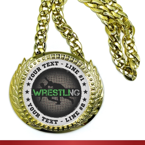 Wrestling Monster Sized Medal | Gigantic Bling Wrestling Medal