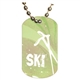 Skiing Dog tag