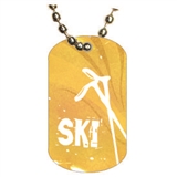 Skiing Dog tag
