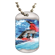 Snowboarding Dog tag