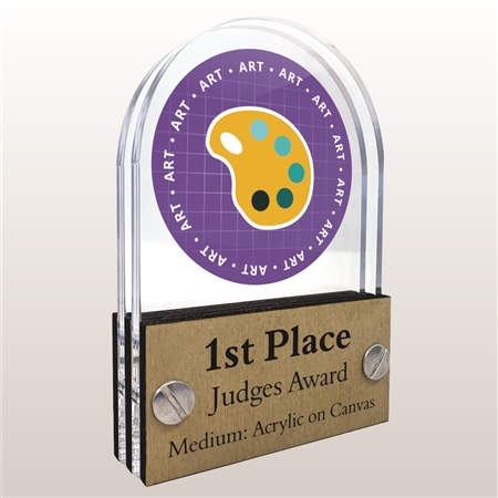 Double Pane Acrylic Art Trophy Award