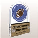 Double Pane Acrylic Football Trophy Award