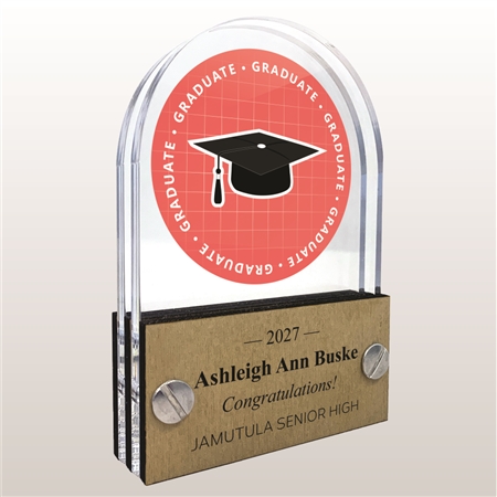 Double Pane Acrylic Graduate Trophy Award