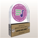 Double Pane Acrylic Music Trophy Award
