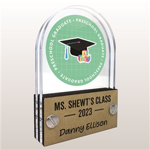 Double Pane Acrylic Preschool Graduate Trophy Award