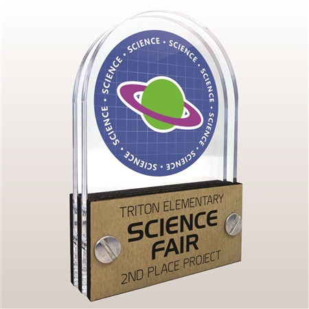 Double Pane Acrylic Science Trophy Award