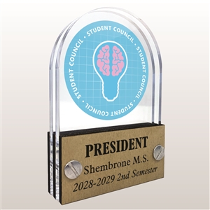 Double Pane Acrylic Student Council Trophy Award