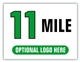 Race Distance Marker Sign 11 Mile