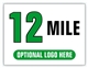 Race Distance Marker Sign 12 Mile