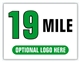 Race Distance Marker Sign 19 Mile