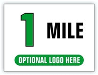 Race Distance Marker Sign 1 Mile