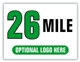 Race Distance Marker Sign 26 Mile