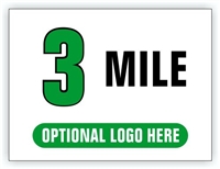 Race Distance Marker Sign 3 Mile