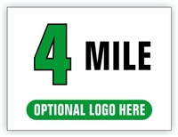 Race Distance Marker Sign 4 Mile