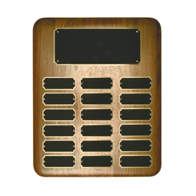 Elliptical Walnut Perpetual Plaque