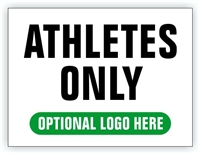 Event Registration Area Sign | Athletes Only