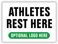 Race Finish Area Sign - Athletes Rest Here