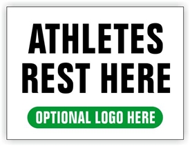 Race Finish Area Sign - Athletes Rest Here