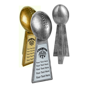 Antique Gold or Silver Fantasy Football Resin Award