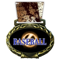 Baseball Medal in Jam Oval Insert | Baseball Award Medal