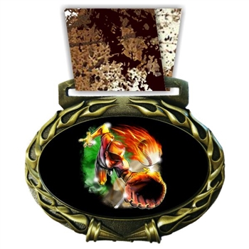 Baseball Medal in Jam Oval Insert | Baseball Award Medal